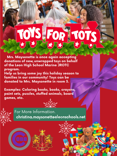 Toys for Tots drive by Mrs. Maysonette